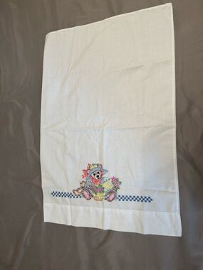 Hand embroidery pillow case